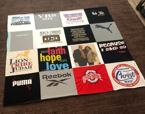 Customer photo review of Classic T-Shirt Blanket