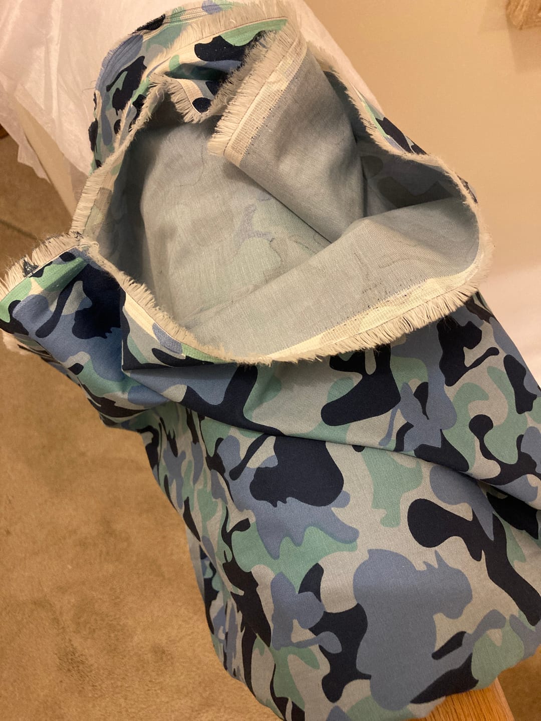 Customer photo review of Camouflage Cotton Fabric