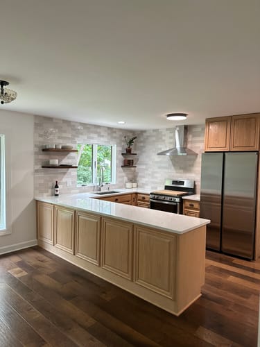 Customer photo review of Walnut Floating Shelf
