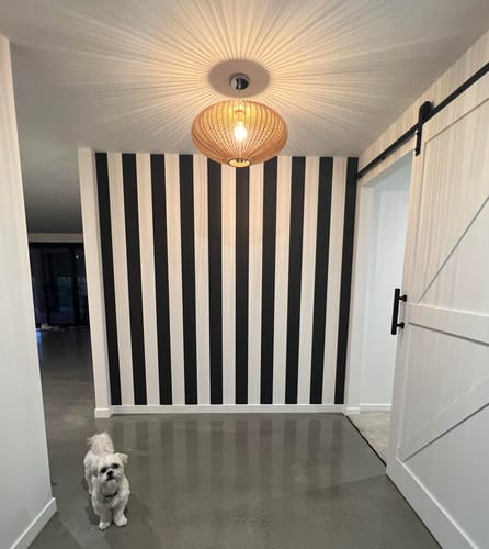 Customer photo review of Stripes Wallpaper - 6 colours available