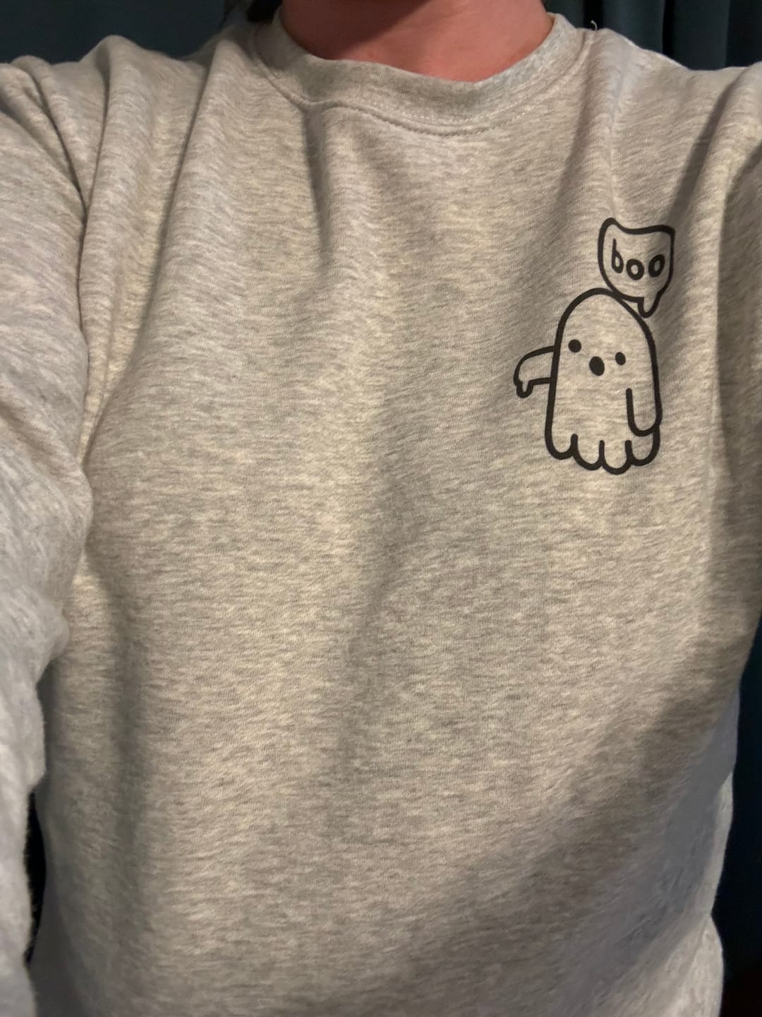 Customer photo review of Boo Ghost (Left Chest)