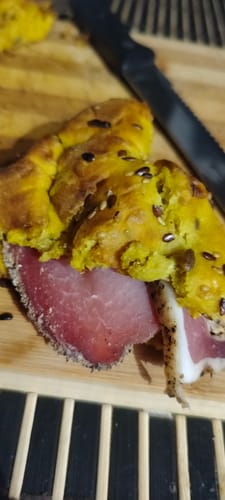 Customer photo review of Focaccia alla Curcuma con Semi Misti