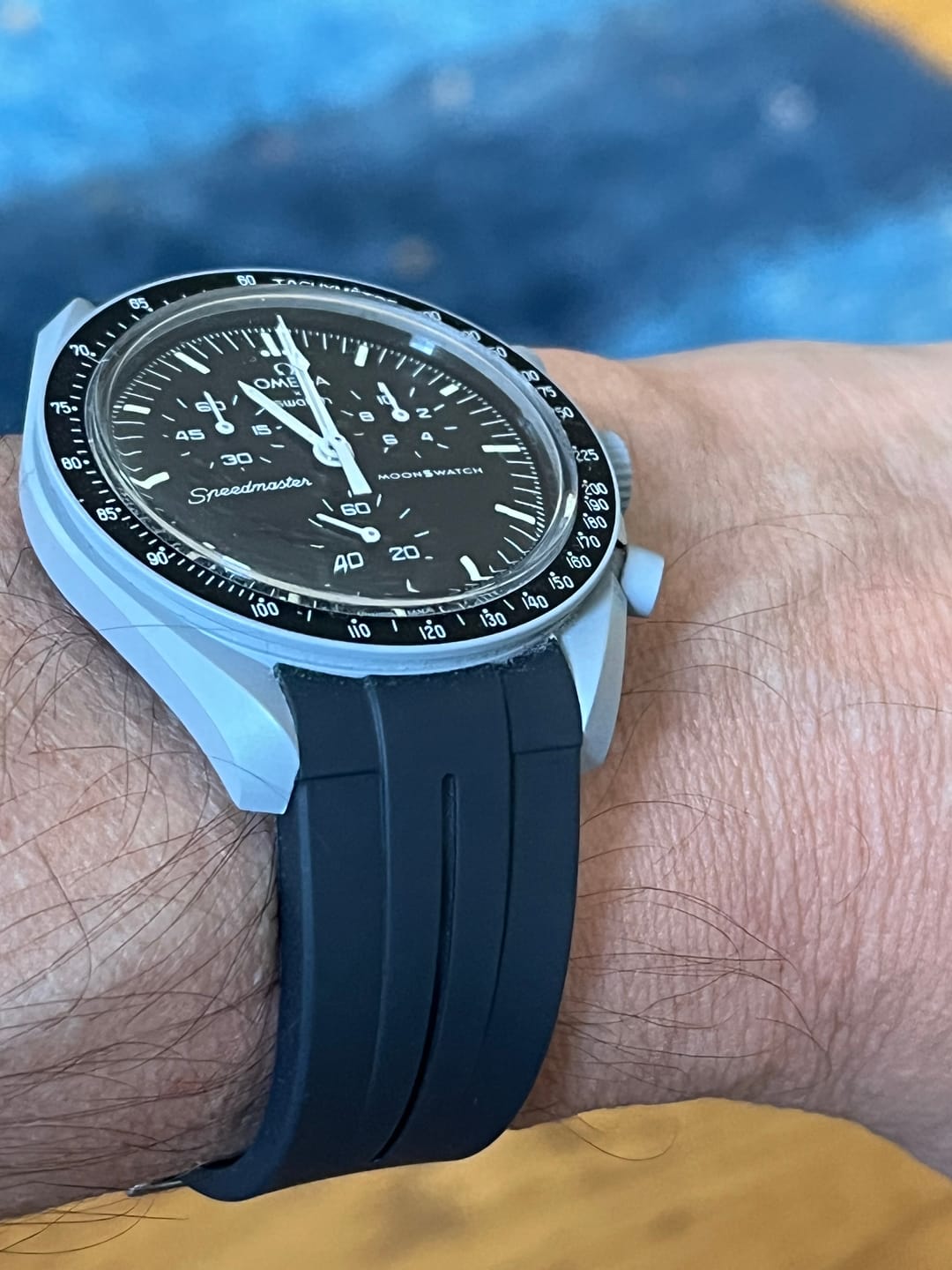 Customer photo review of Bracelet Moonswatch - Noir