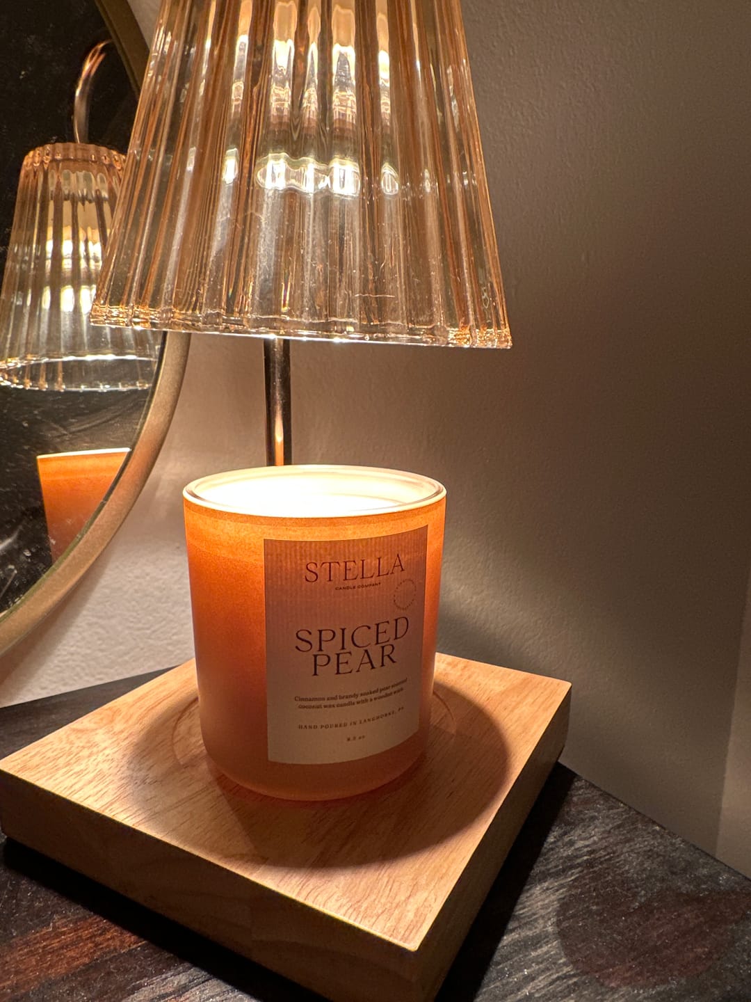 Customer photo review of Spiced Pear Candle