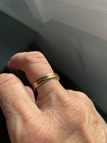 Customer photo review of Petite Custom Name Ring