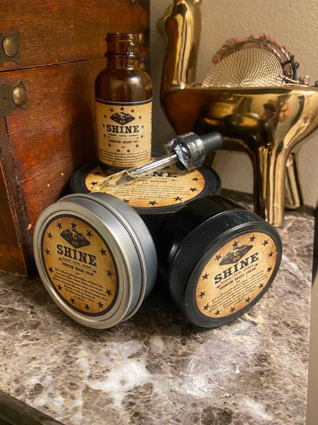 Customer photo review of SHINE Premium Beard Cream (2 oz)