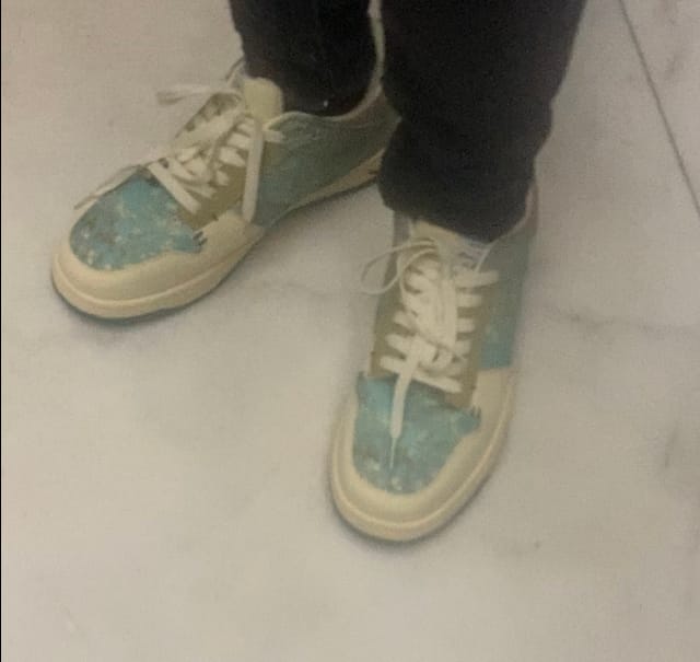 Customer photo review of Renaissance angels inspired Sneakers