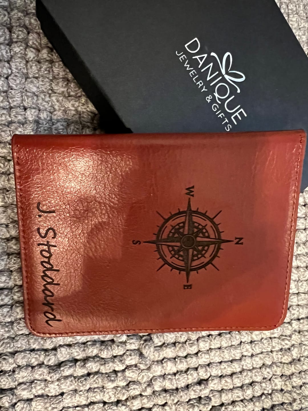 Customer photo review of Personalized Leather Passport Holder