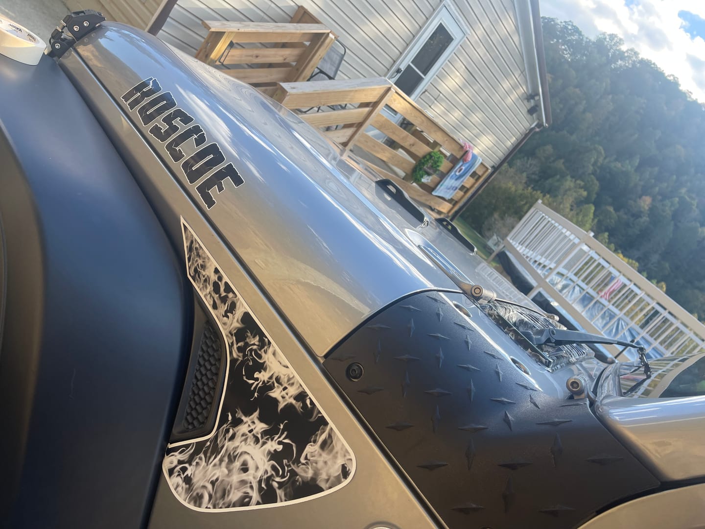 Customer photo review of Design Your Own Fender Vent Premium Wrap Decal for Wrangler and Gladiator