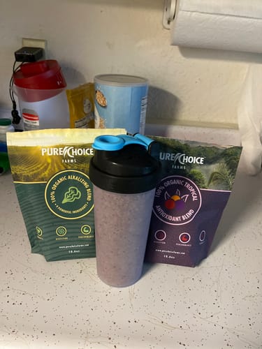 Customer photo review of Organic Greens & Tropics Powder