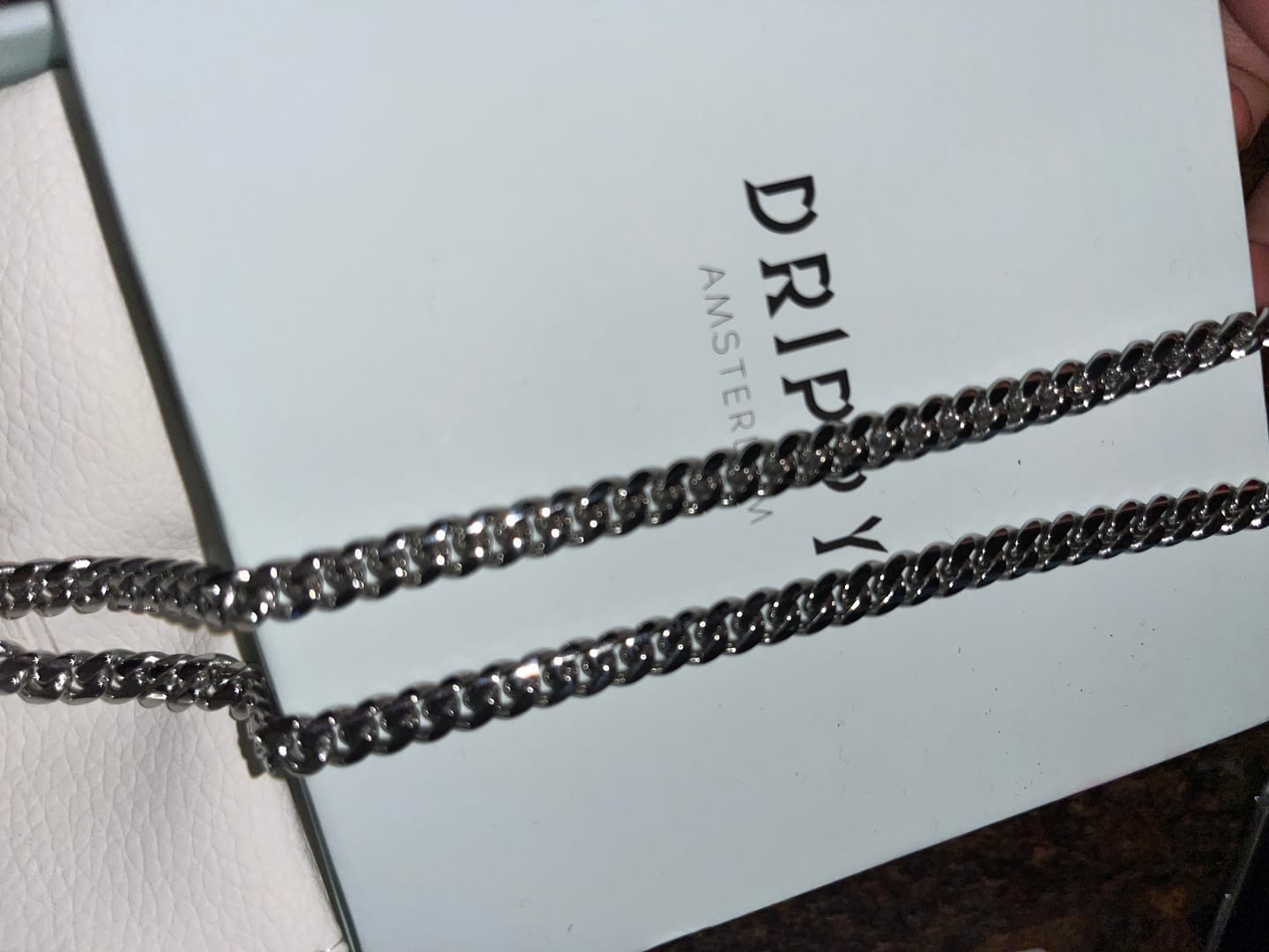 Customer photo review of CLEAN CUBANA CHAIN. - 6MM WHITE GOLD
