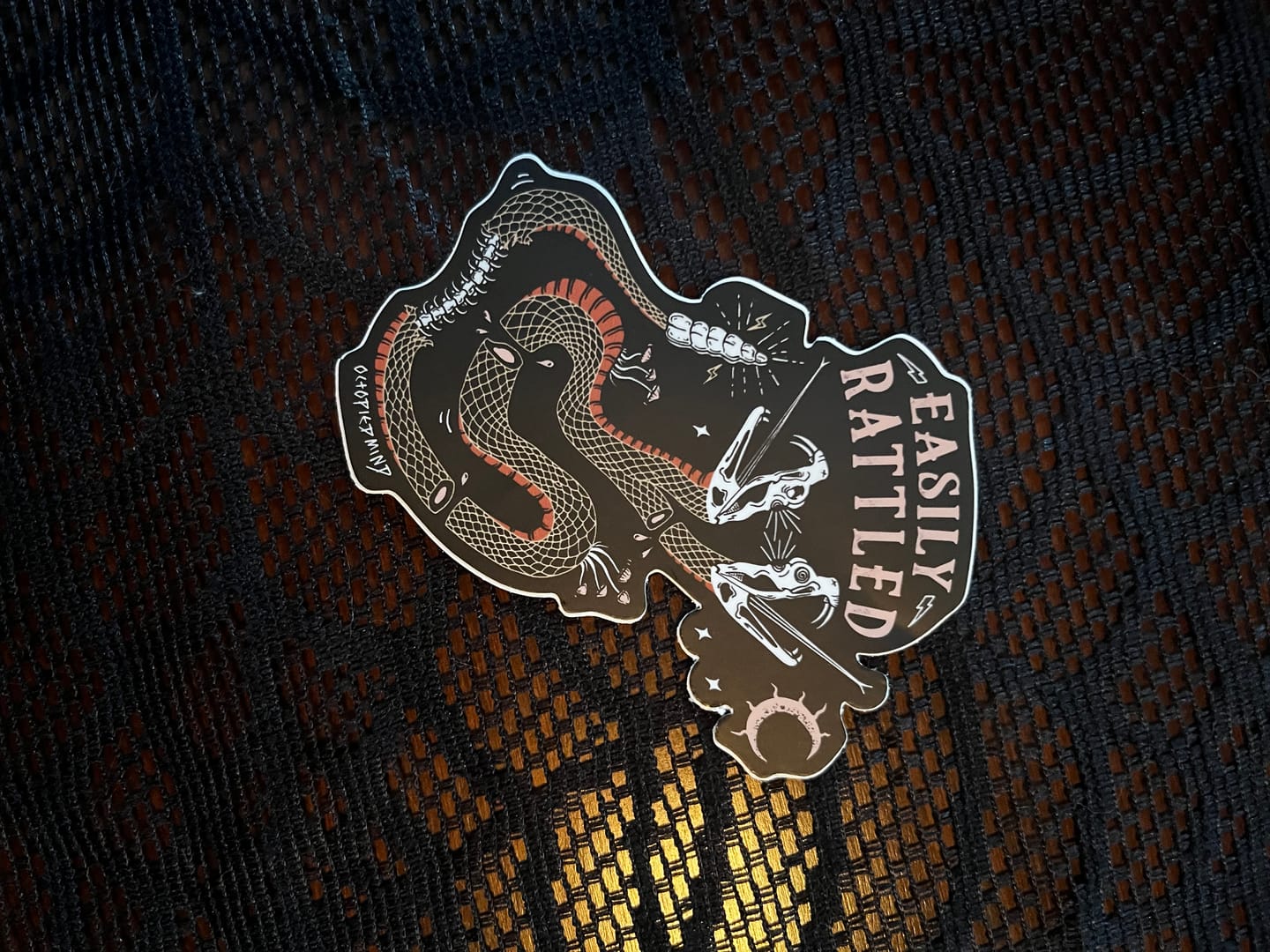 Customer photo review of Easily Rattled Sticker