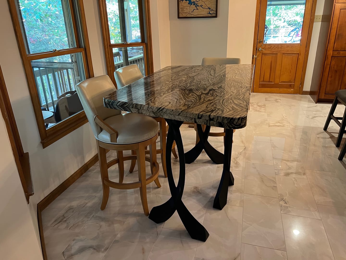 Customer photo review of Metal Counter & Bar Table Legs - 607 Curva