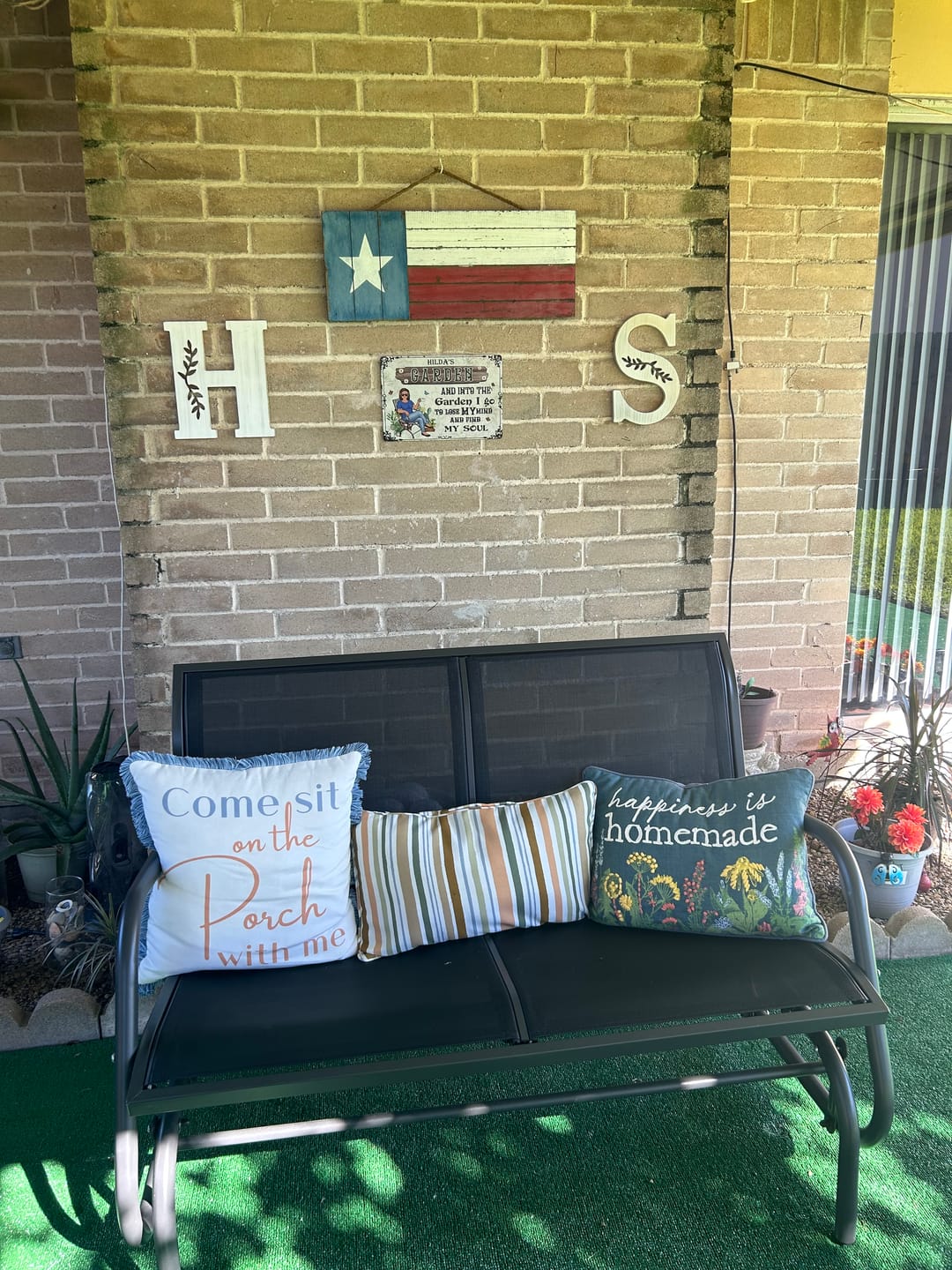 Customer photo review of And Into The Garden I Go Gardening Girl - Garden Sign - Personalized Custom Classic Metal Signs