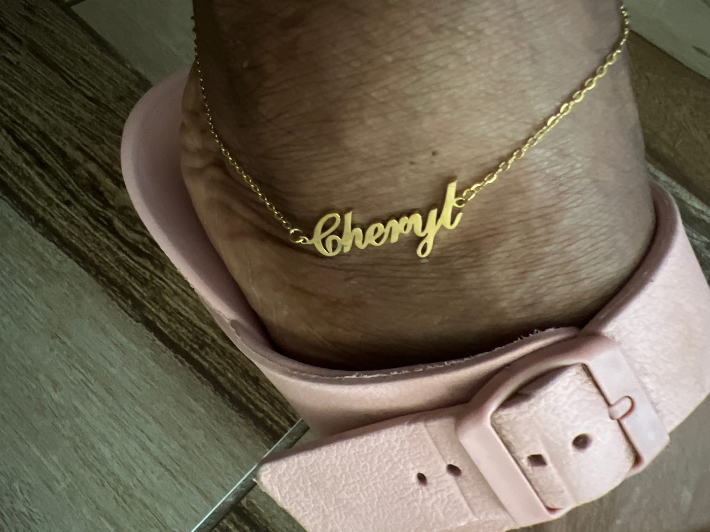 Customer photo review of Personalized Name Anklet/ Bracelet