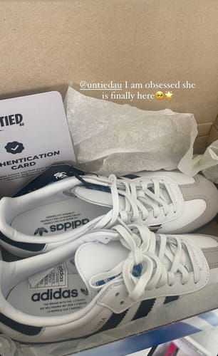 Customer photo review of Adidas Samba OG 'White Black Gum' Women's (Youth)