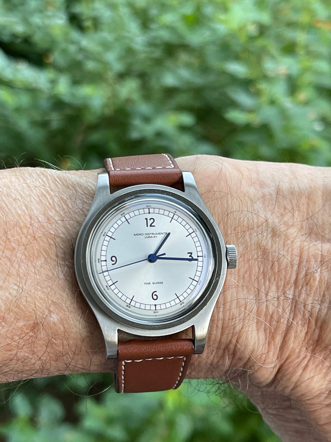 Customer photo review of Arlo Brown Calfskin