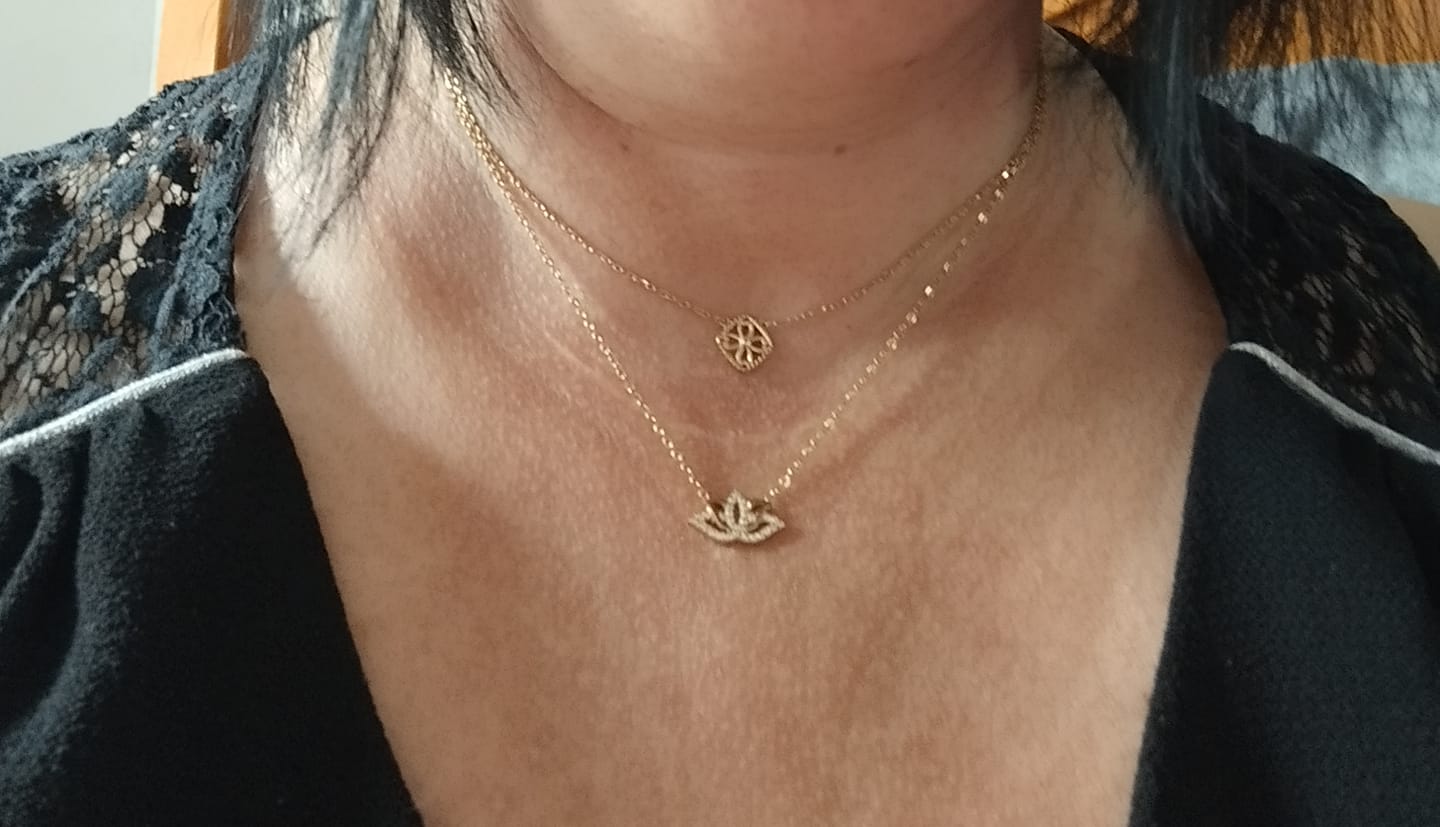 Customer photo review of LOTUS - Collier fleur de lotus et zirconias
