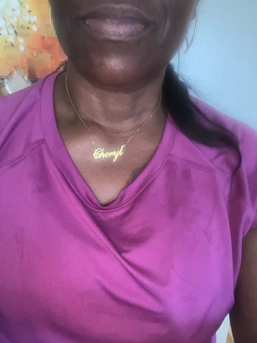 Customer photo review of Personalized Name Necklace