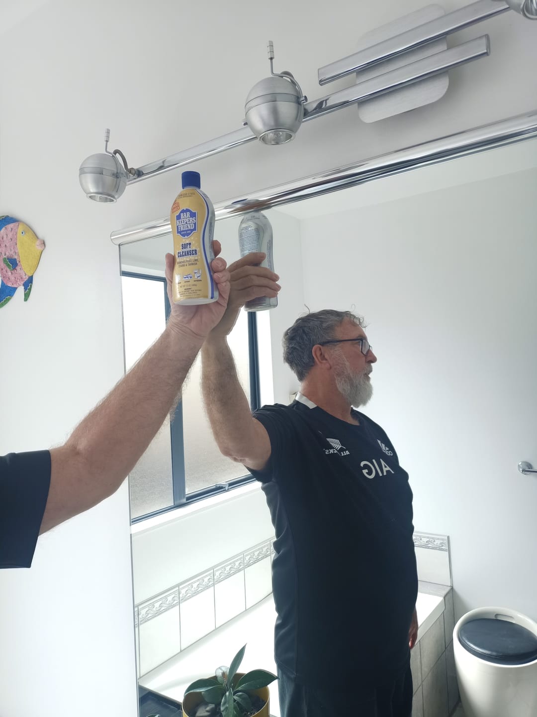 Customer photo review of Bar Keepers Friend 5 Piece Spring Cleaning Kit