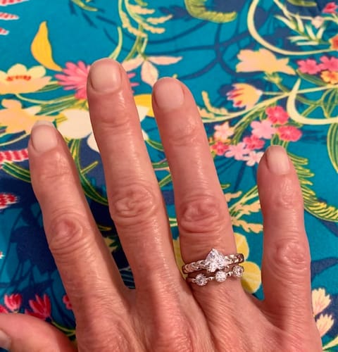 Customer photo review of Woven Solitaire 1.1ct CZ Ring in Sterling Silver