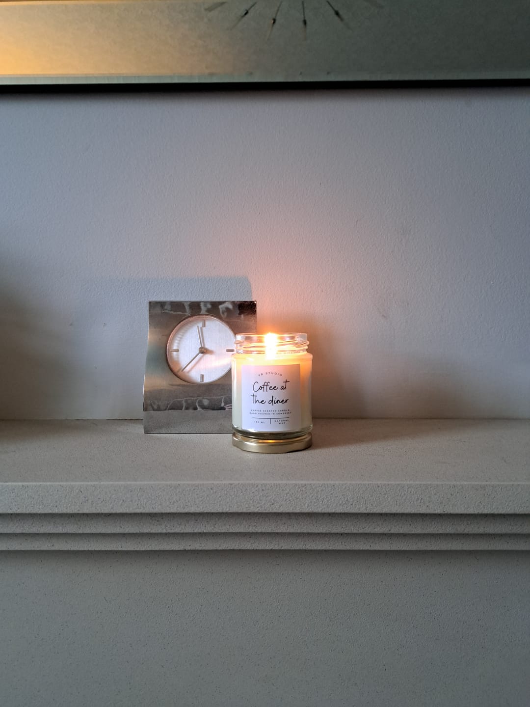 Customer photo review of "Coffee At The Diner" Roasted Coffee Bean Candle