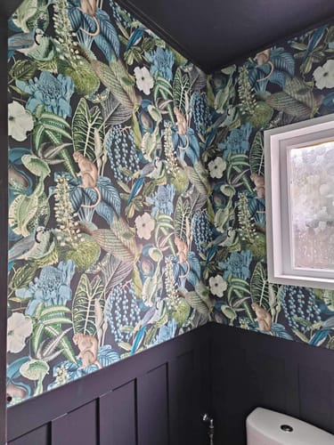 Customer photo review of Amazon Reverie Wallpaper - 2 colours