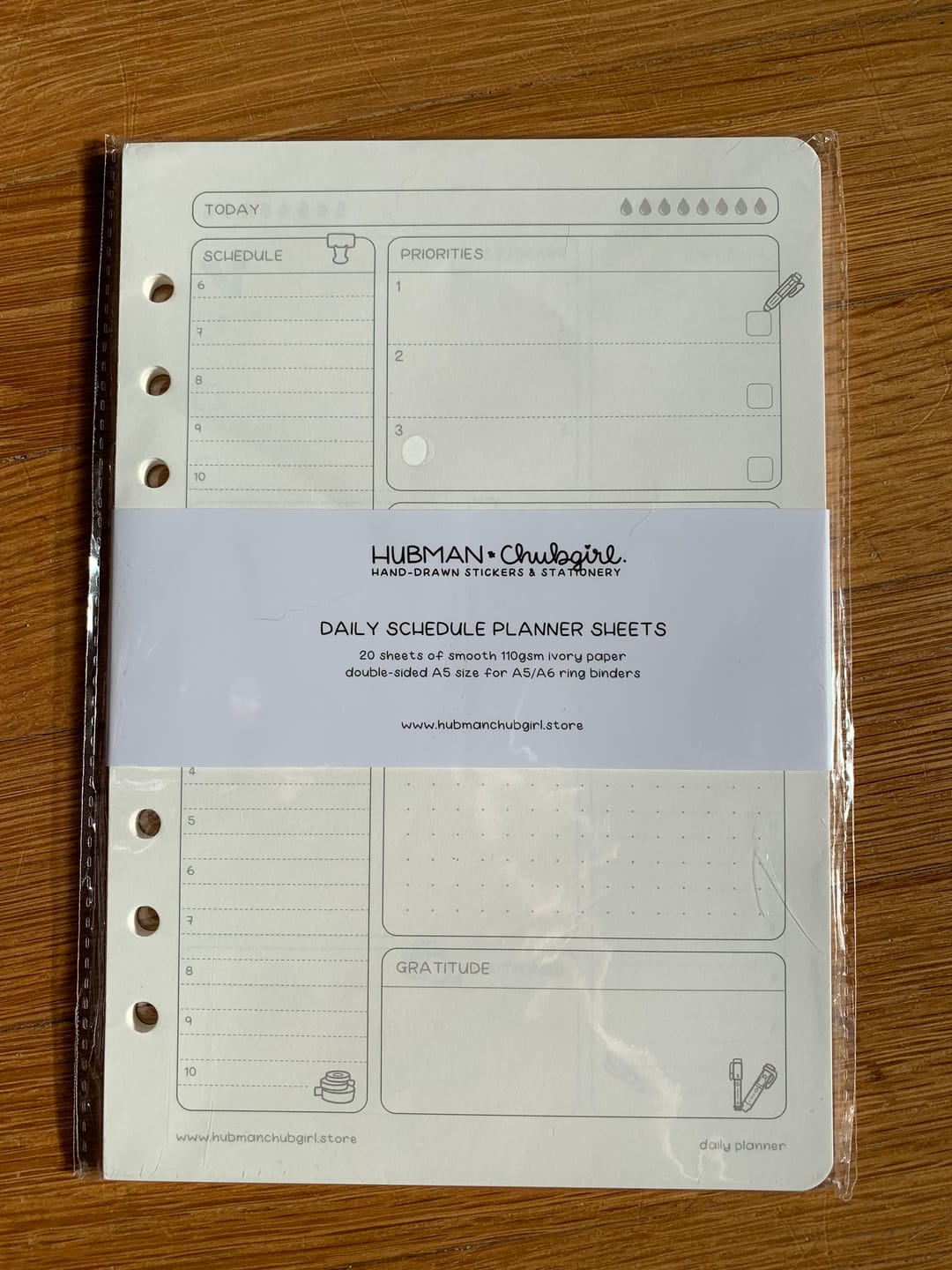 Customer photo review of Planner Inserts - Daily