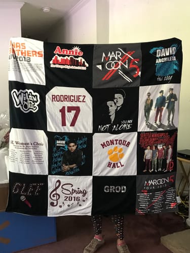 T-shirt quilt from montour hall college by Pat  from PA