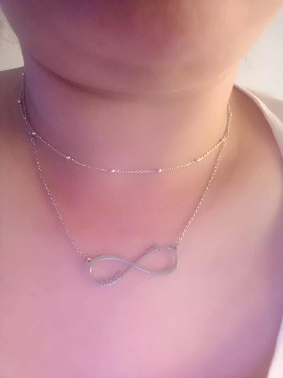Customer photo review of Collar Infinito ~ Personalizable