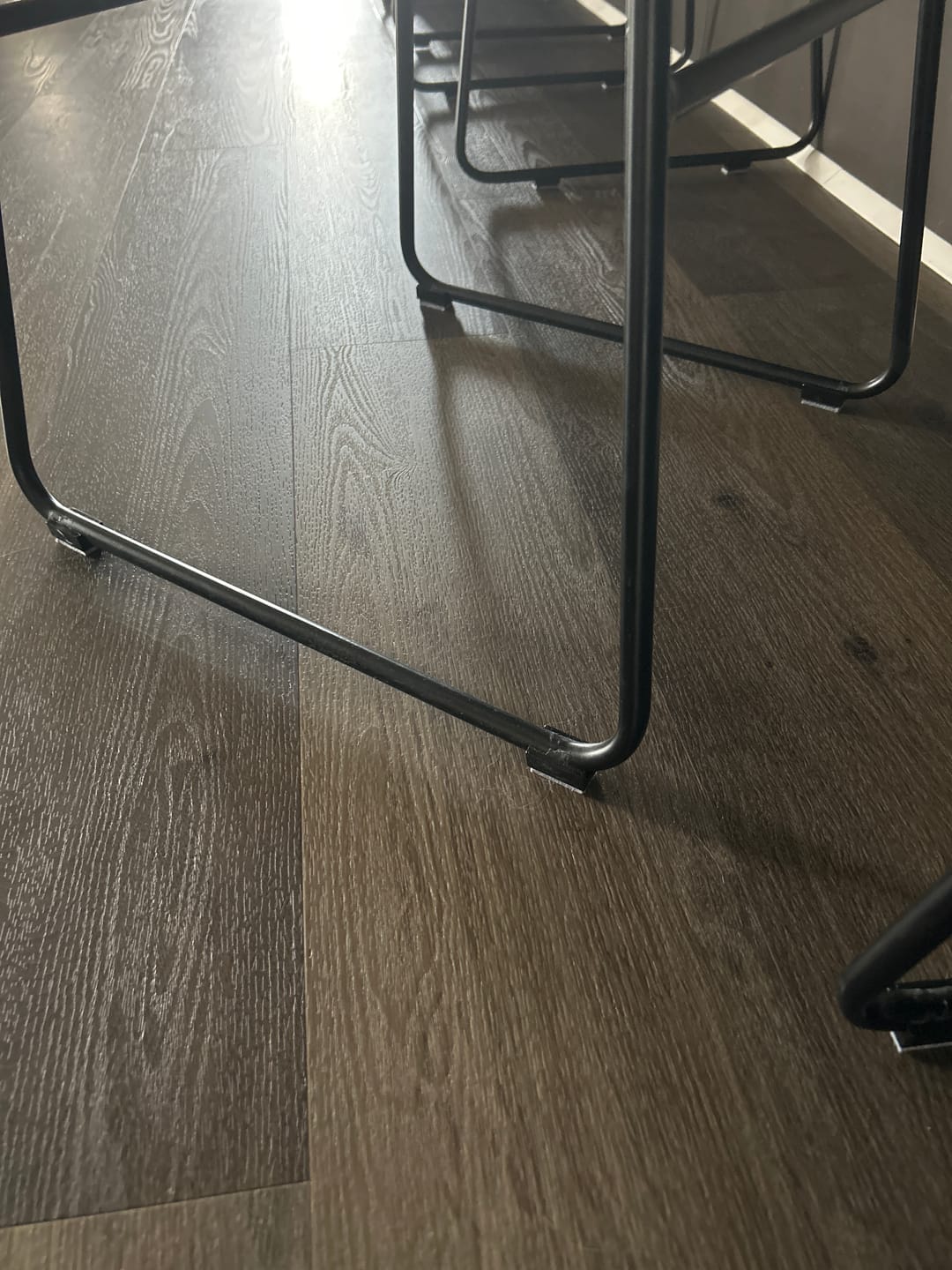 Customer photo review of Black Clip-on Felt Sled Chair Glide - 10-13mm | Floor Protection