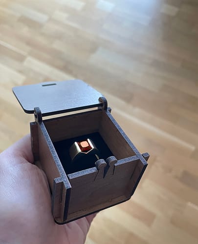 Customer photo review of Simple Men's Ring Sterling Silver with Single Square Gemstone