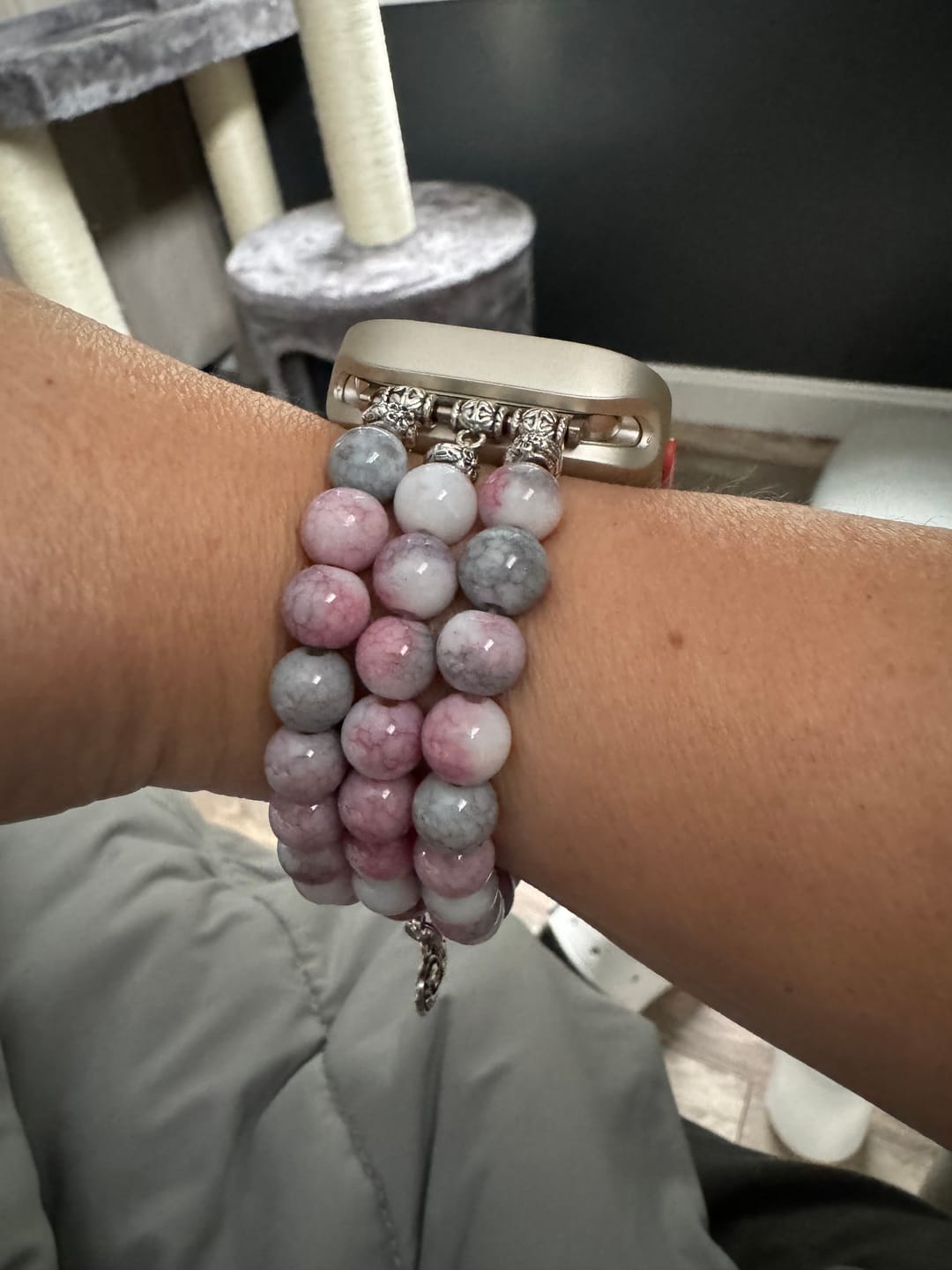 Customer photo review of Pastel Love Stretch Apple Watch Strap