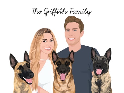 Customer photo review of Custom Fur-mily Portrait