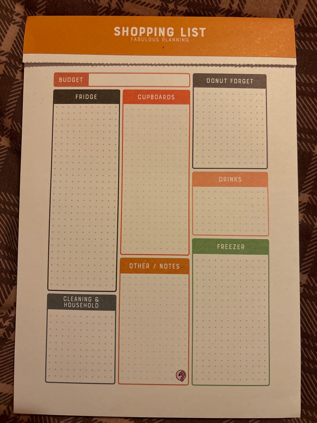 Customer photo review of A5 - Shopping List - Colourful