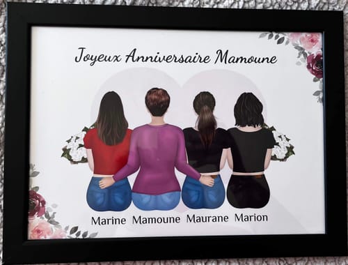 Customer photo review of Affiche Personnalisée - Maman et Enfants - Fête des mères