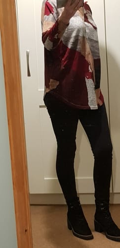 Customer photo review of Germaine Wine Zip Detail Jumper