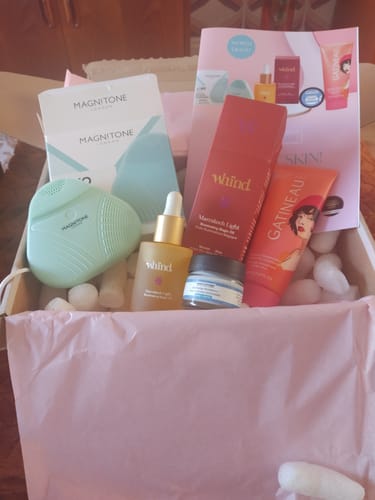 Customer photo review of The Monthly Beauty Box curated for Women over 40