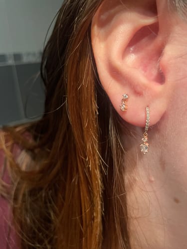 Customer photo review of Boucle d'oreille créole Diane