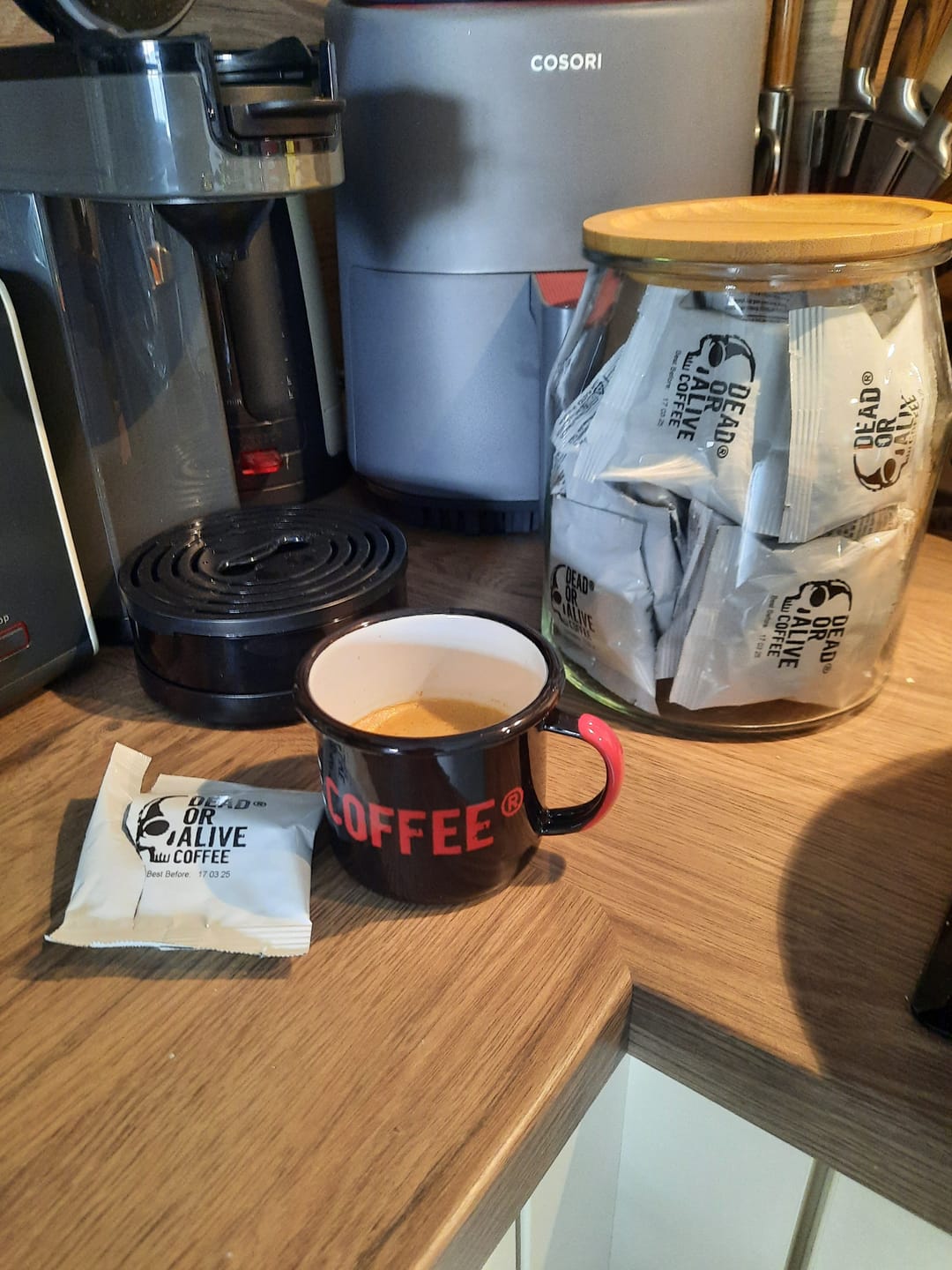 Customer photo review of DEAD OR ALIVE COFFEE ESE Pads – Starker Espresso, Cialde ESE, 44mm, säurearm