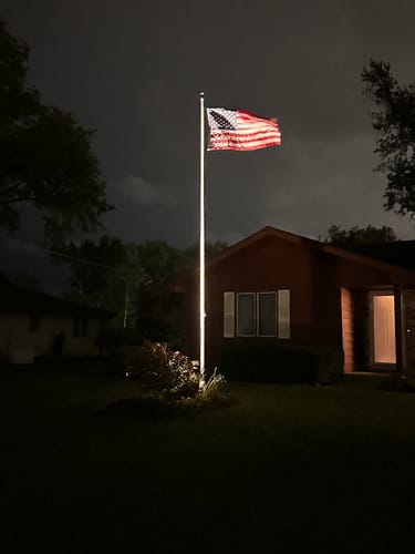 Customer photo review of Heavy Duty American Flag - Outdoor Nylon - Made In USA