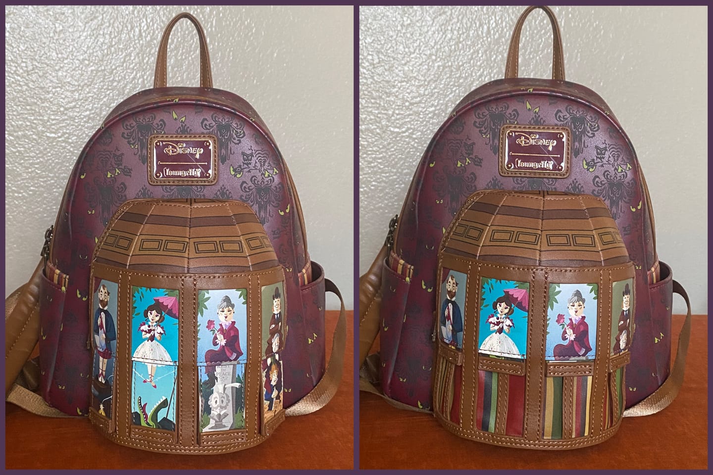 Customer photo review of Loungefly Disney Haunted Mansion Moving Portraits Mini Backpack - Preorder