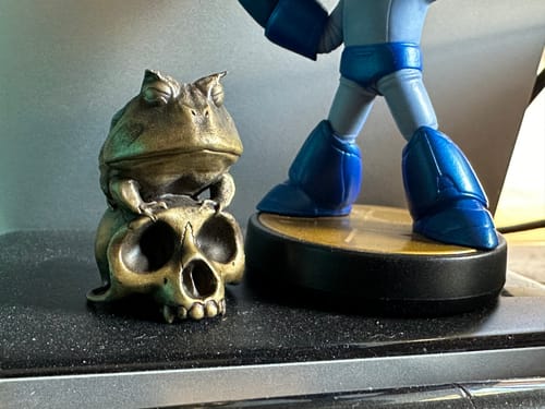 Customer photo review of Kong Zoo Skull Horned Frog Brass Figure