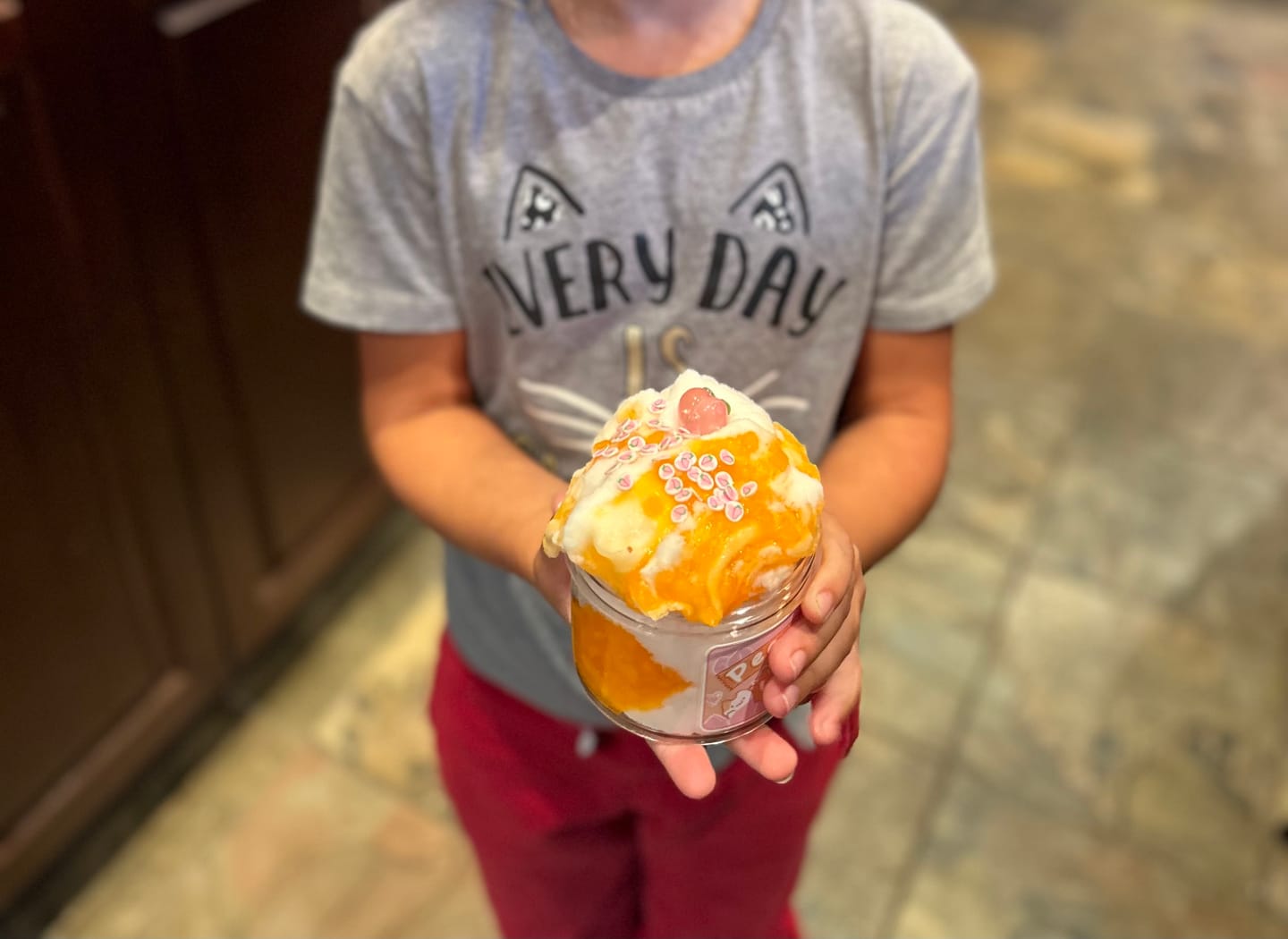 Customer photo review of Peach Yogurt