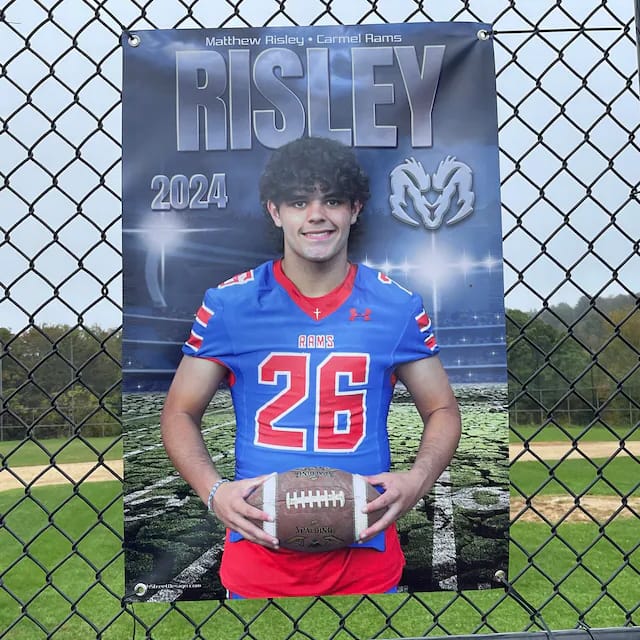 Customer photo review of Custom Sports Banner - Breaking Ground Football