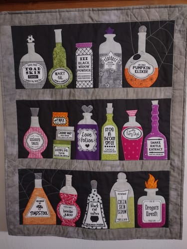 Customer photo review of Witch's Cupboard Quilt Kit