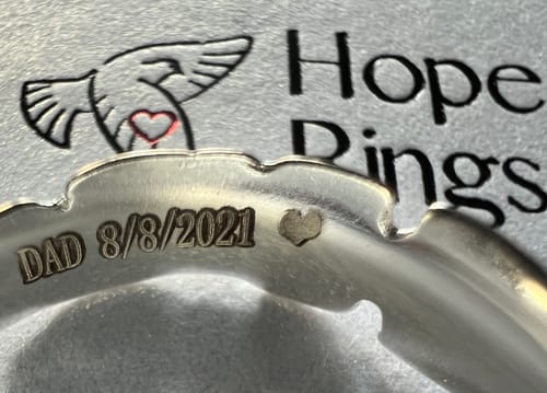 Customer photo review of Feather From An Angel Ring