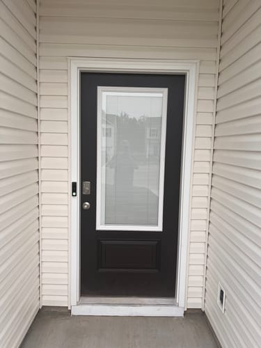 Customer photo review of Raise & Lower Blinds Glass and Frame Kit (3/4 Lite 24" x 50" Frame Size)