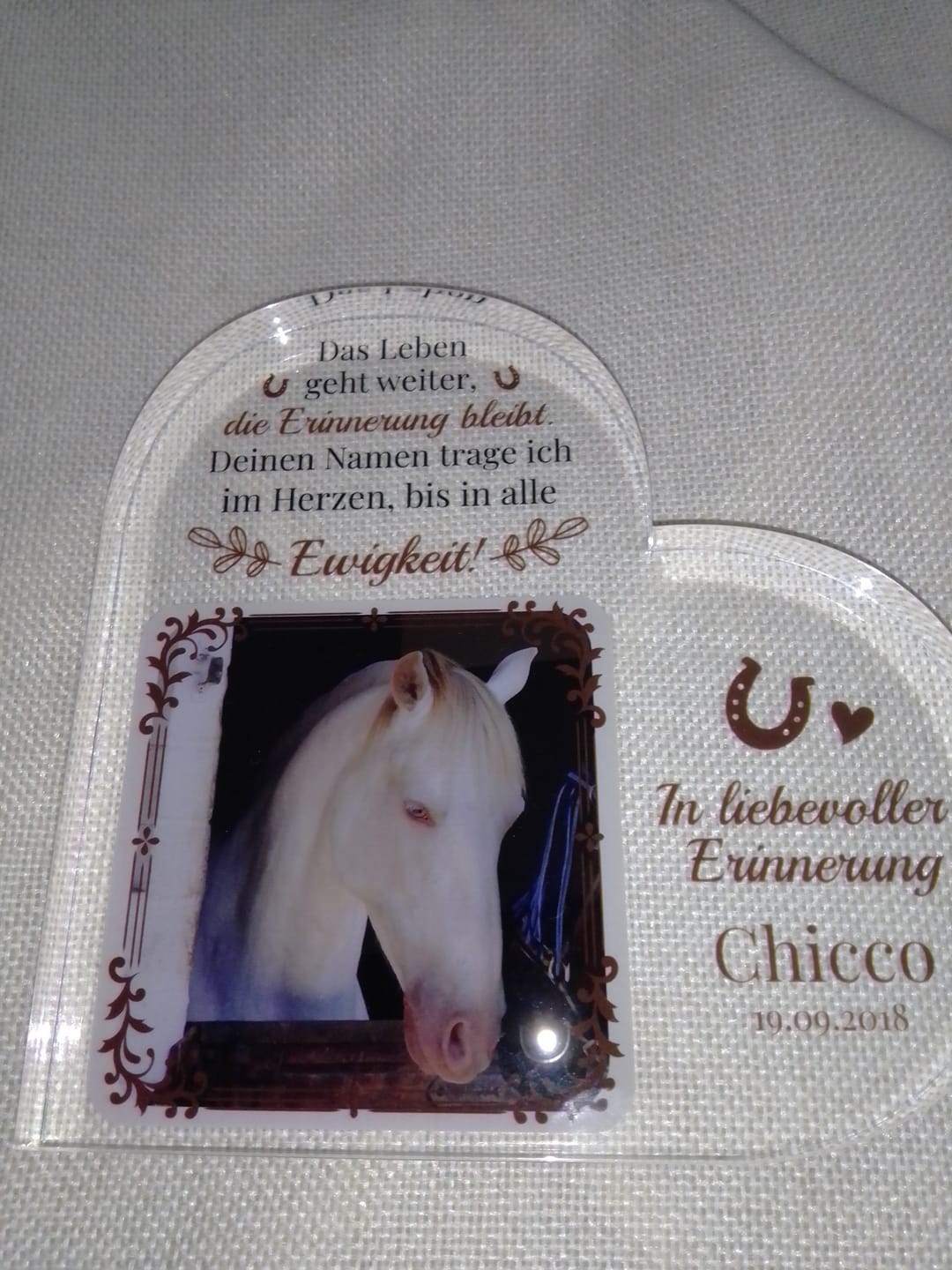 Customer photo review of Die Erinnerung bleibt - Individuelles Glasherz