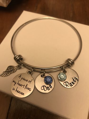 Customer photo review of "Piece Of My Heart" Memorial Bracelet